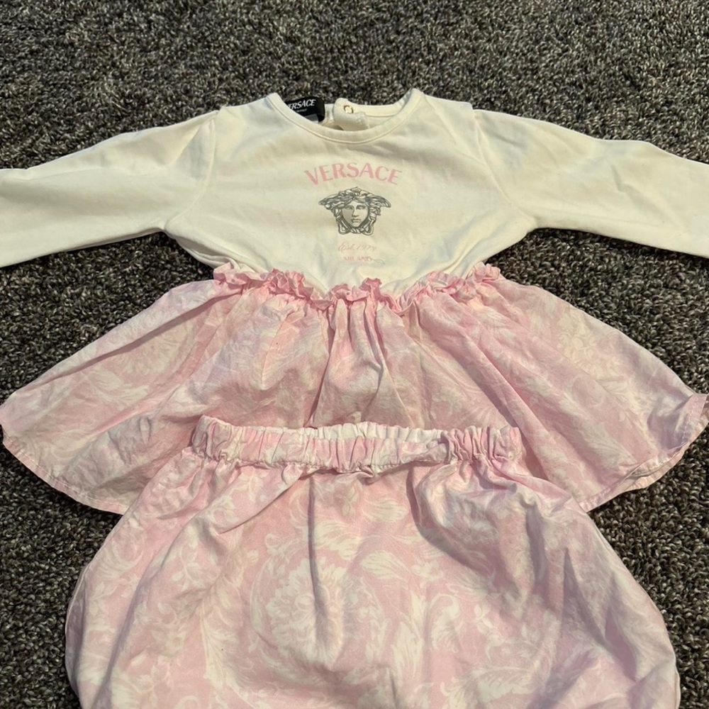 Versace Pink and White Set with Classic Design